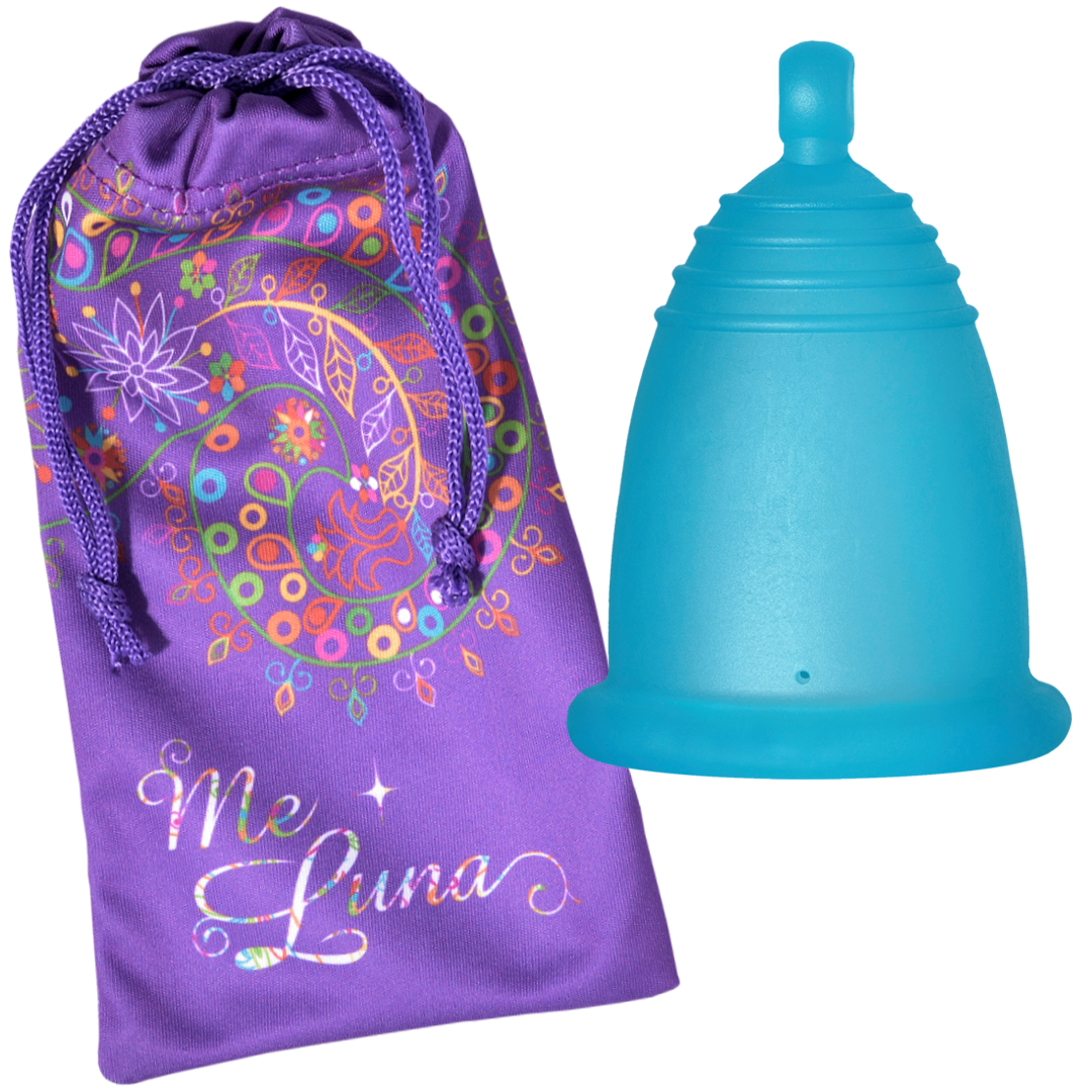 Cupa menstruala ME LUNA Soft - cyan, marimea L, model ball